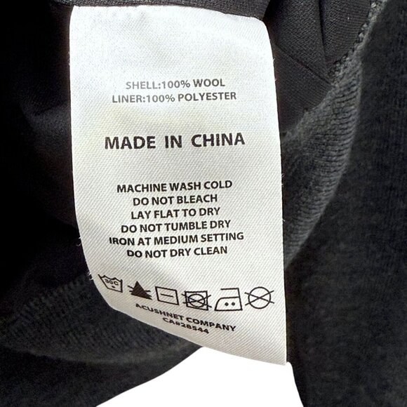 FOOTJOY Lined Wool Golf Sweater Mens Large Gray Zip Mockneck Stone Eagle - Picture 9 of 10